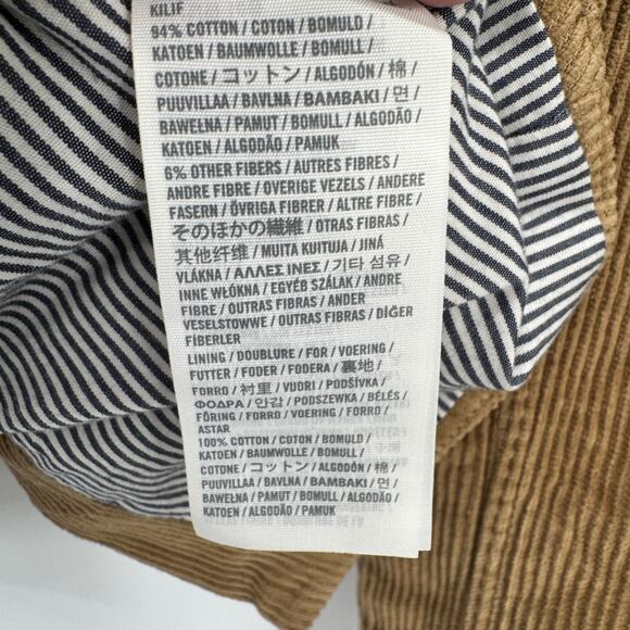 Abercrombie & Fitch Corduroy Blazer Womens Medium Cropped Brown Academia Preppy - Picture 6 of 9